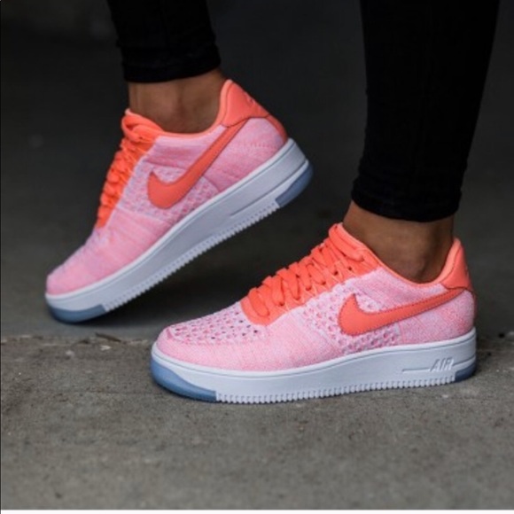 NWT Nike Air Force 1 Flyknit Low AtomIk Peach 🍑 W - Picture 3 of 8